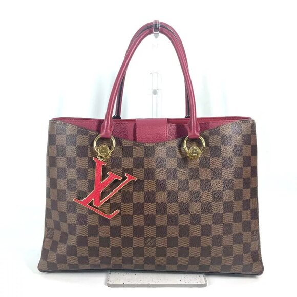 LOUIS VUITTON Riverside Damier LV Charm Reduvan Tote Bag Shoulder Bag - Picture 15 of 16